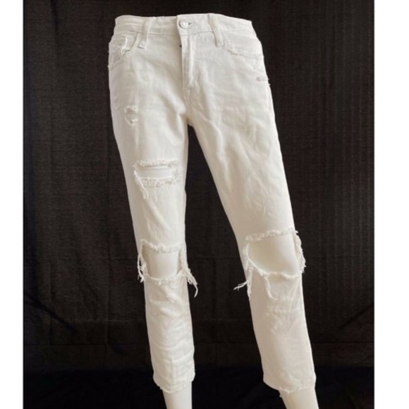 Klique B Women’s Denim Jean Distressed White 24 - Picture 1 of 12